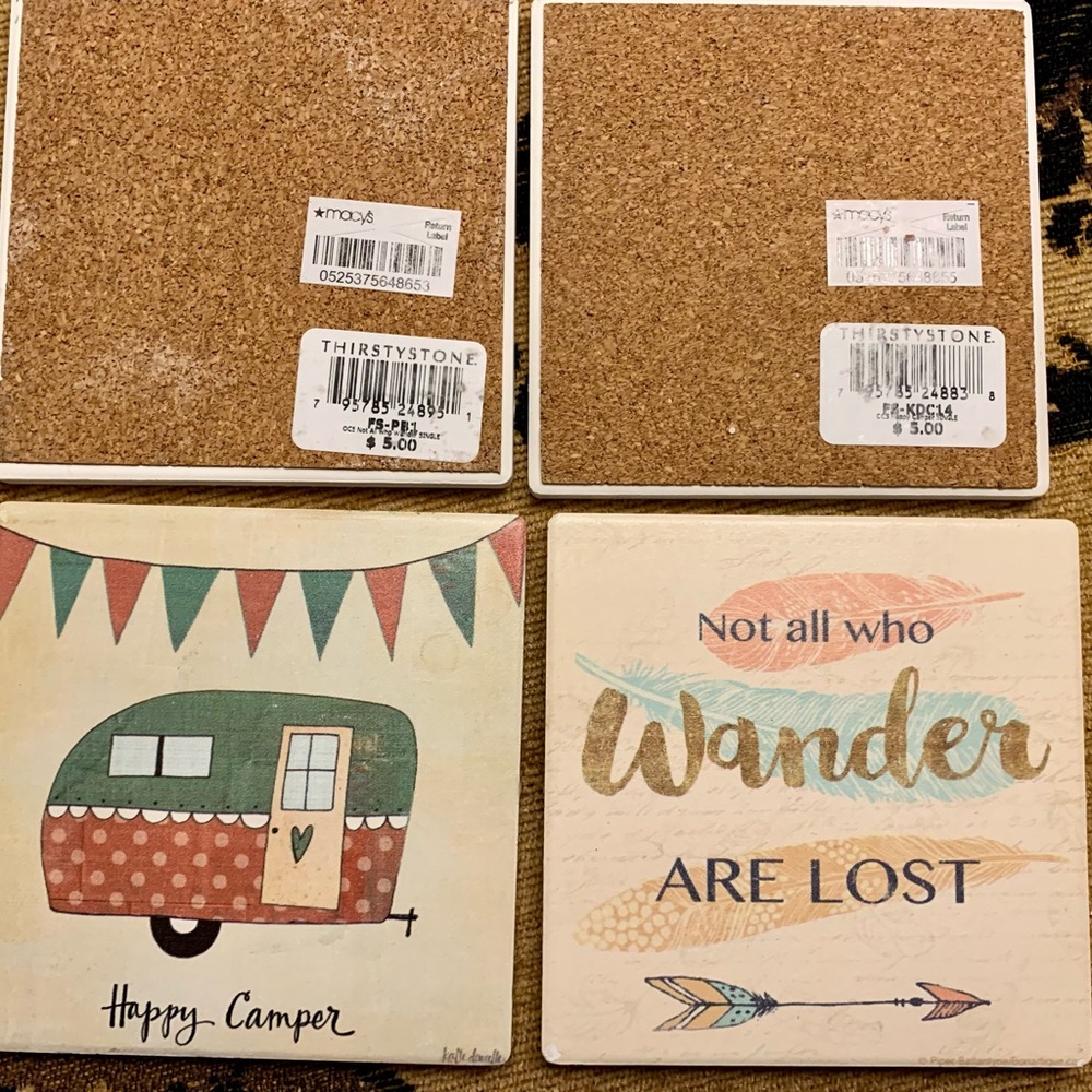 LN THIRSTYSTONE TRAVEL CERAMIC COASTERS. PERFECT FOR THE TRAVELER.DO NOT SWEAT. - Picture 2 of 4